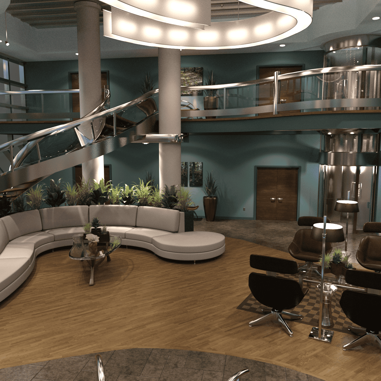 Furnitures inside the penthouse asset