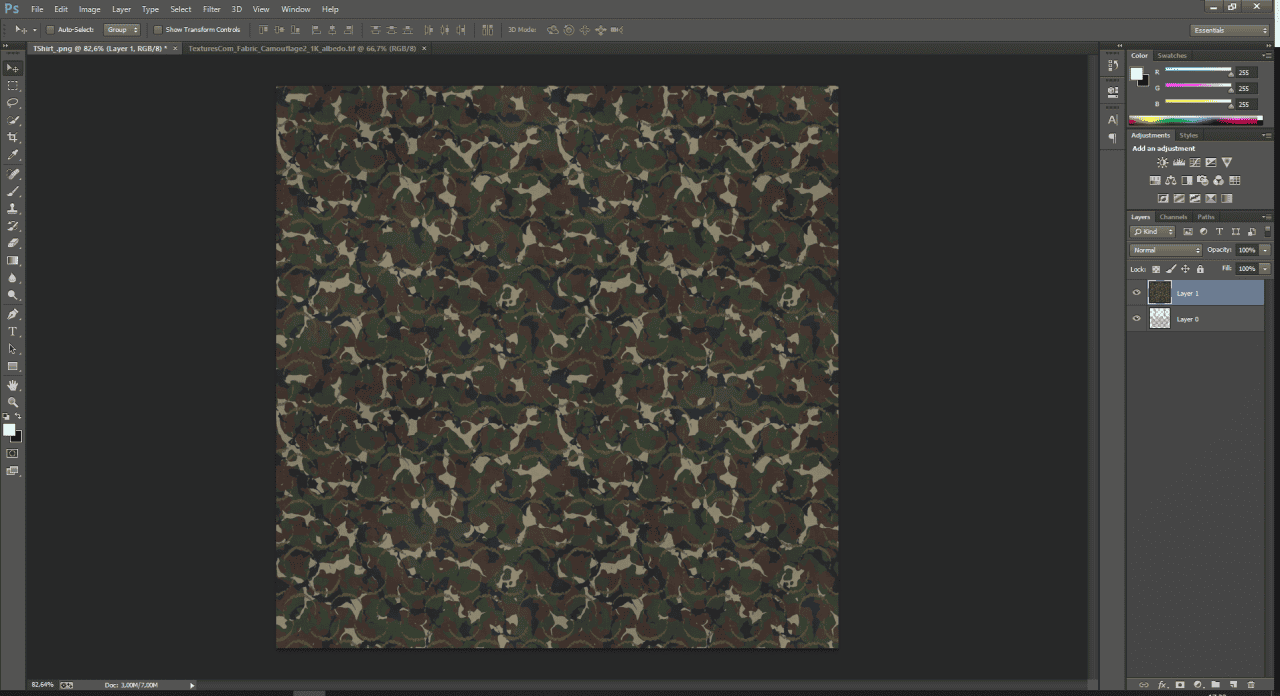 photoshop texture image import