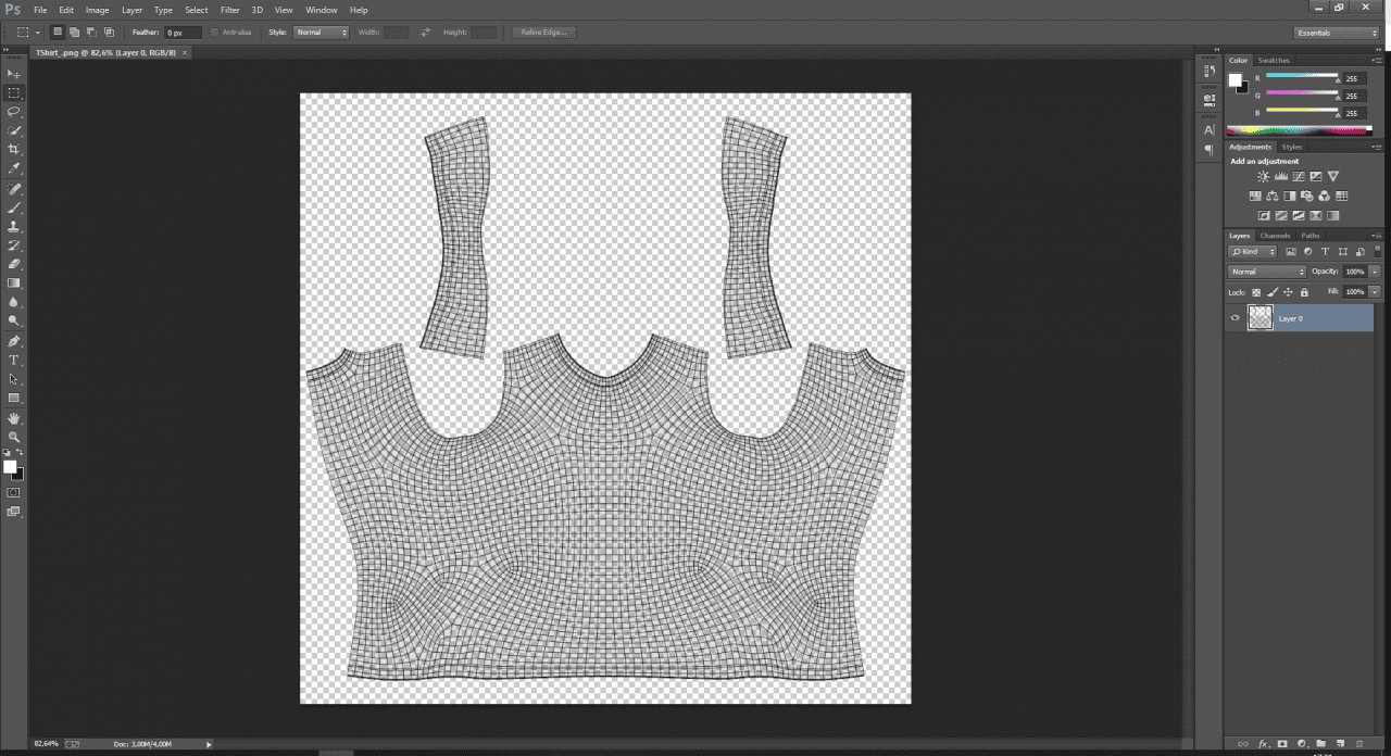 photoshop uv map import