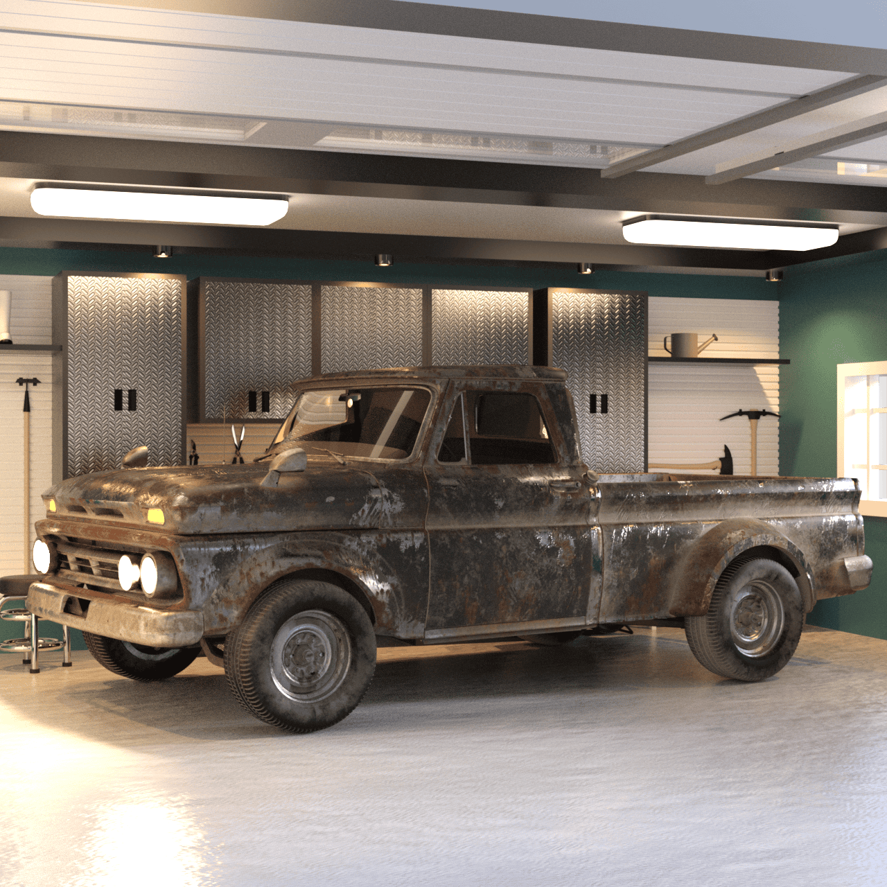 3d Pickup truck model