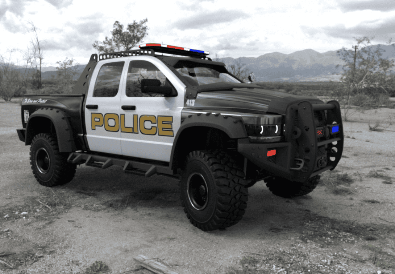 police patrol vehicle 3d model