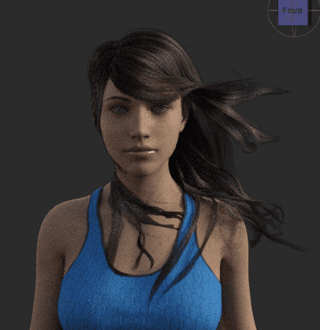 render of custom dforce hair
