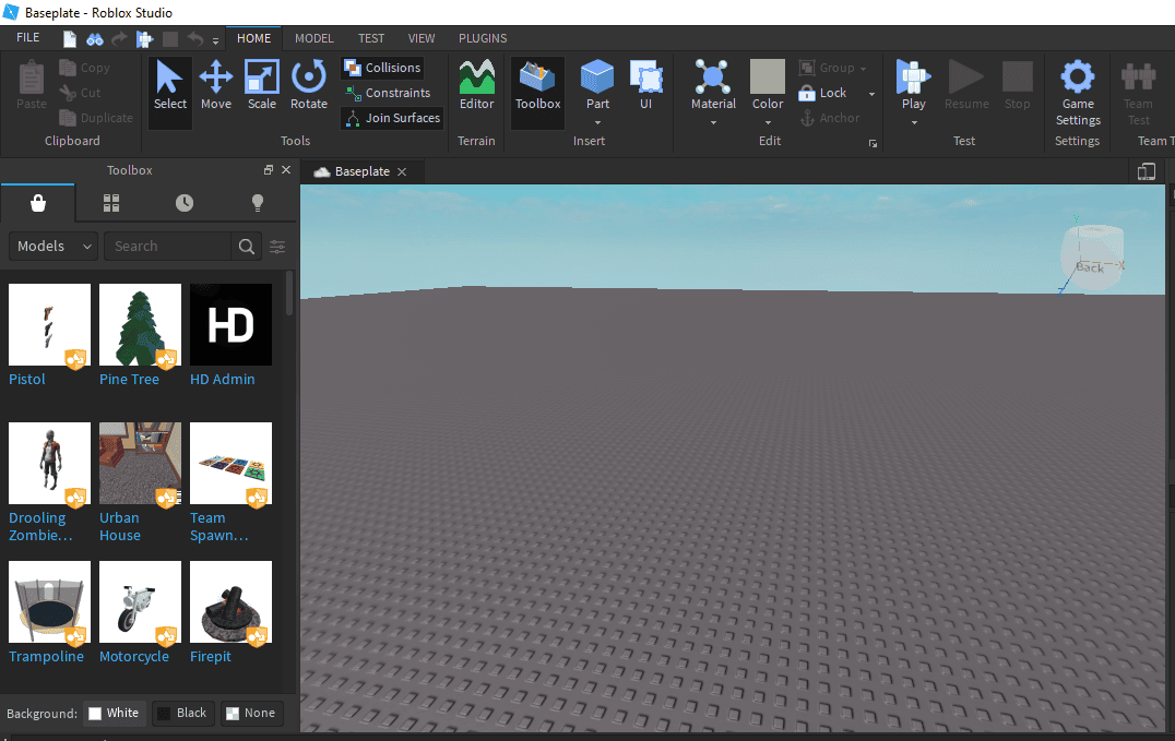 roblox studio app baseplate project viewport 3d