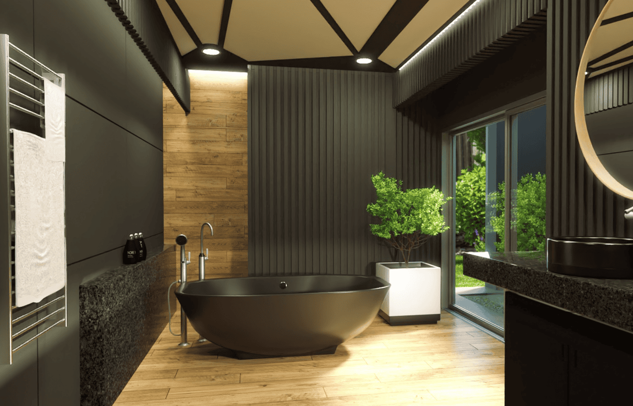 scandinavian bathroom 3d asset