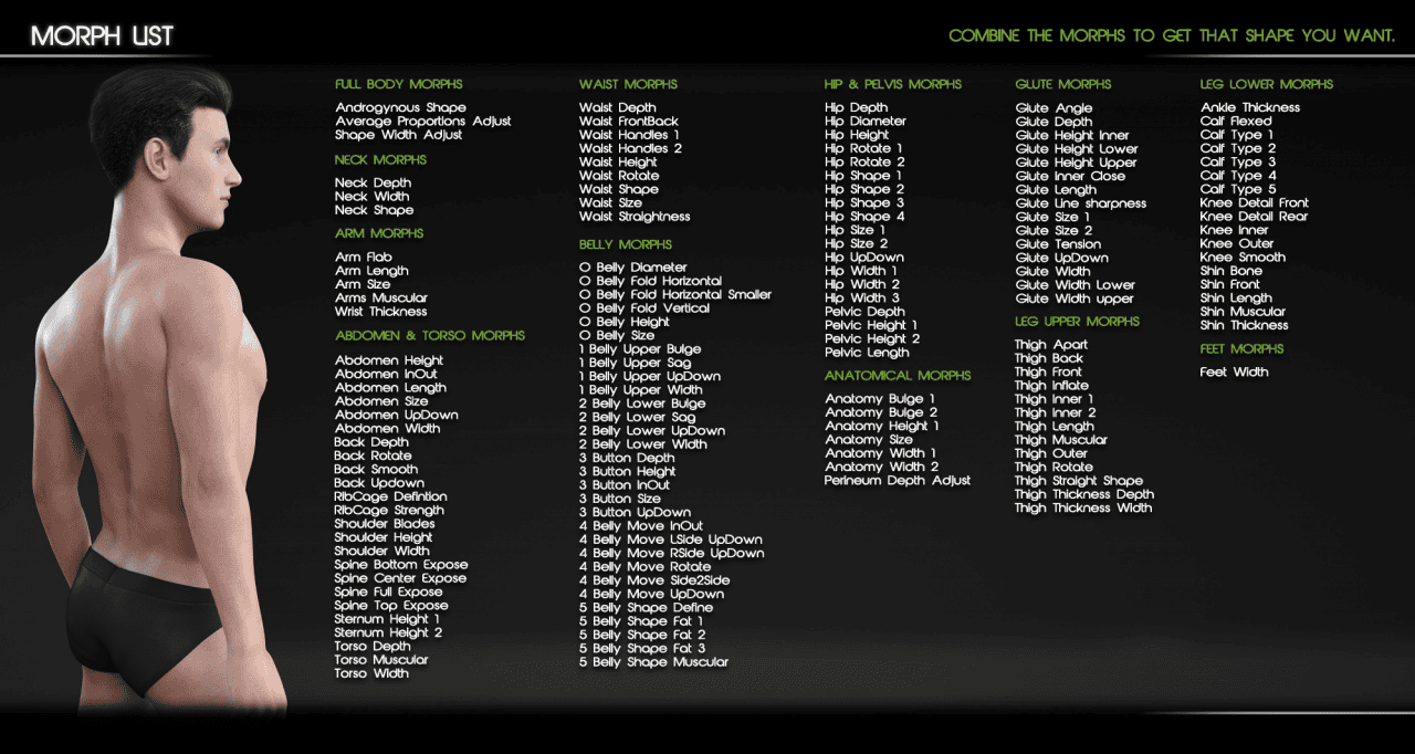 Shape shift features