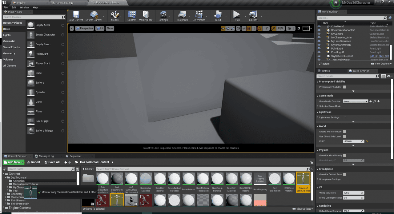 skeletal mesh movement from plugins folder to a new one