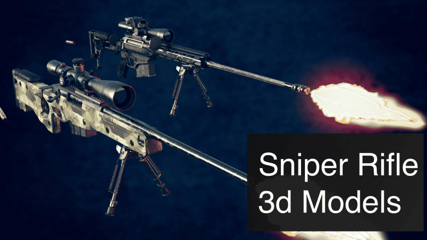 Top Sniper Rifle 3D Models