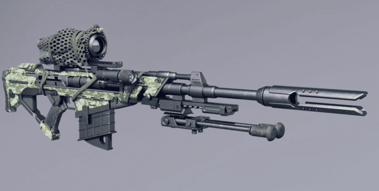 sniper rifle with scope 3d model