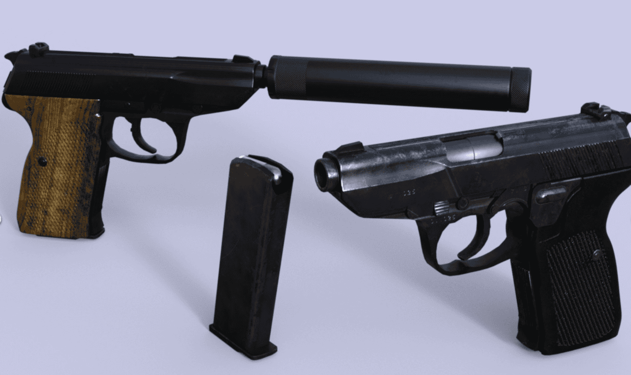 spy pistol 3d model