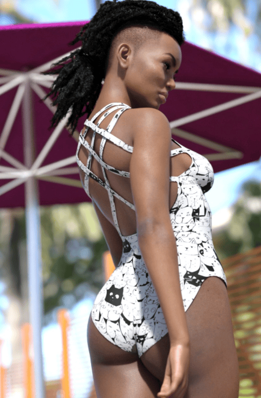 strappy swimsuit daz3d model