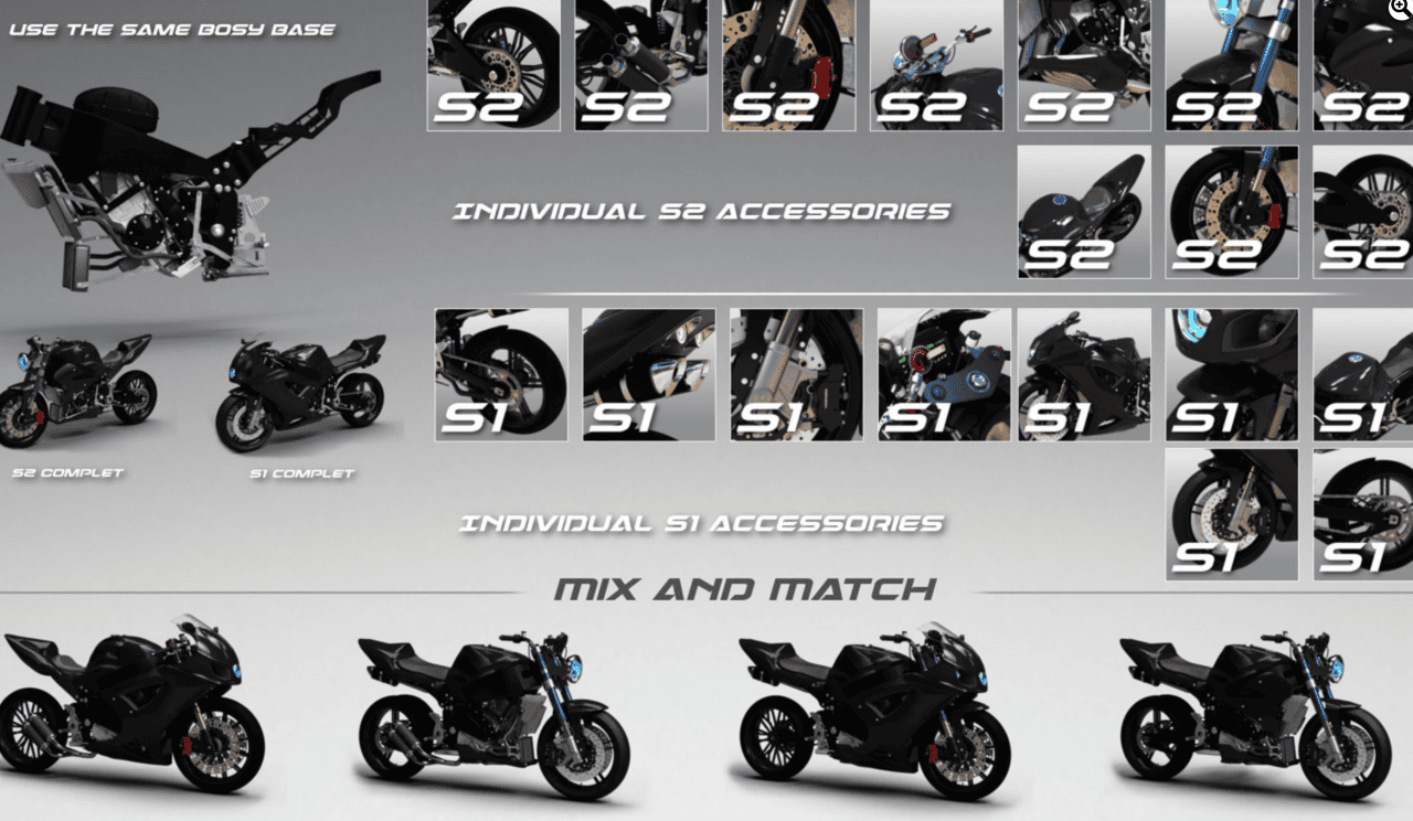street bike 3d model construction kit