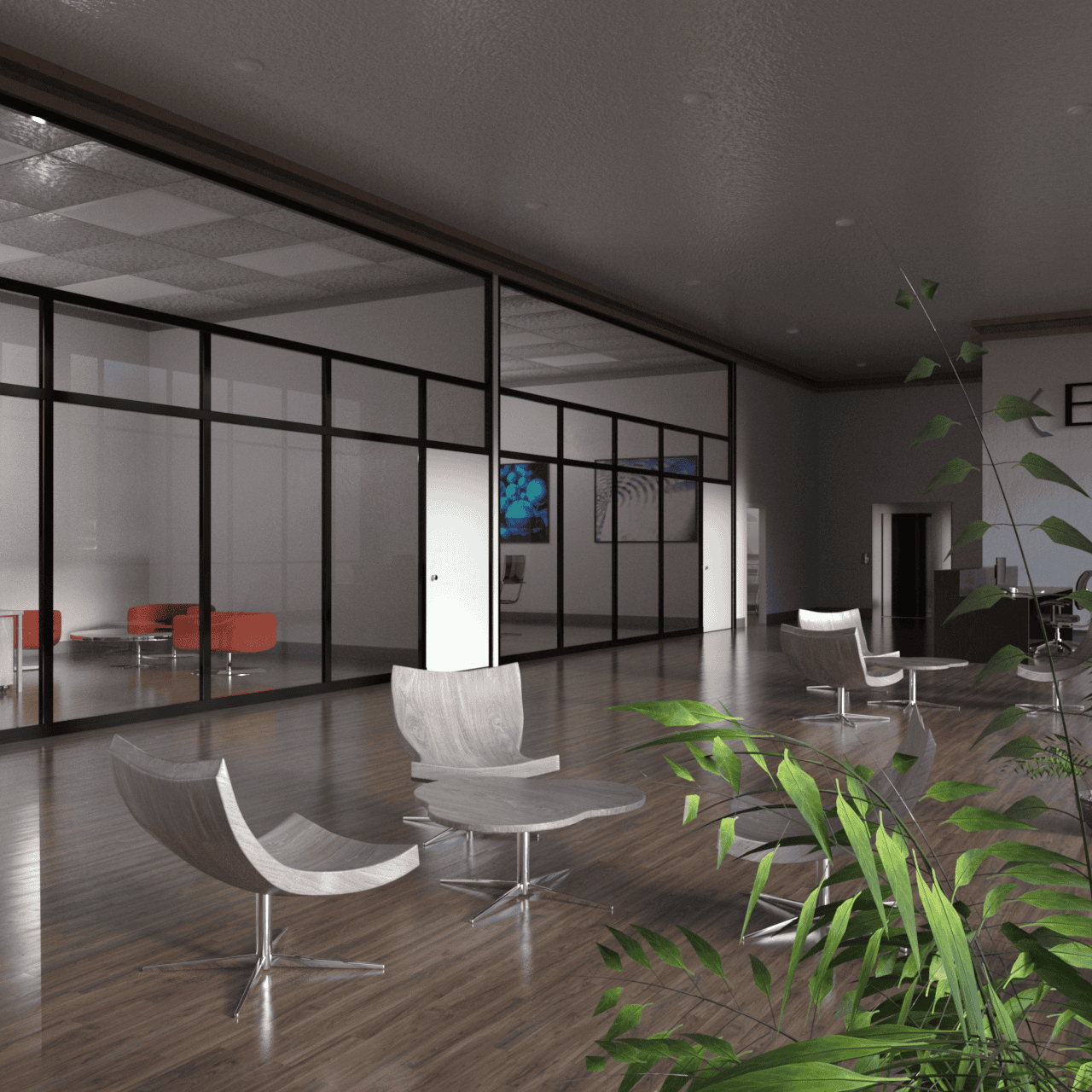 stylish office 3d model