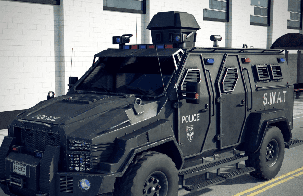 swat armored vehicle 3d model