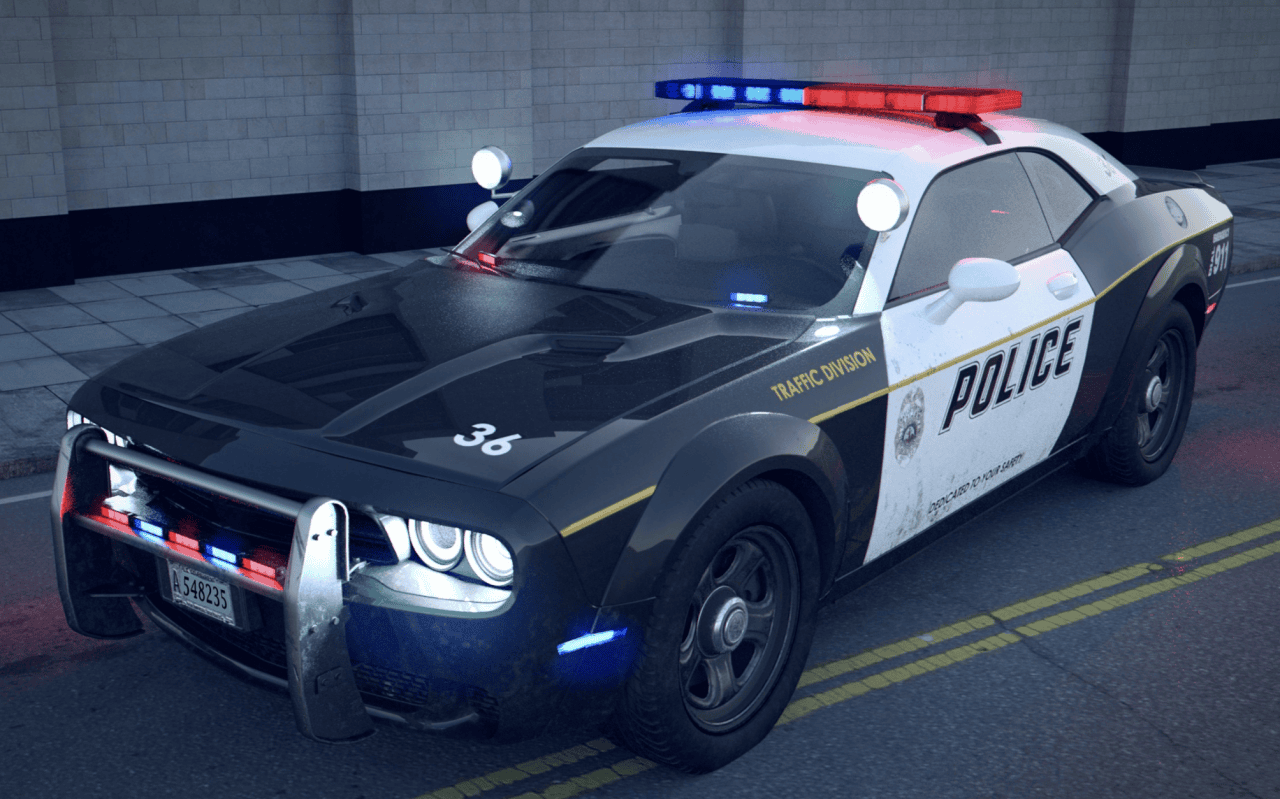 top metro police car 3d model
