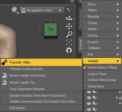 transfer utility menu