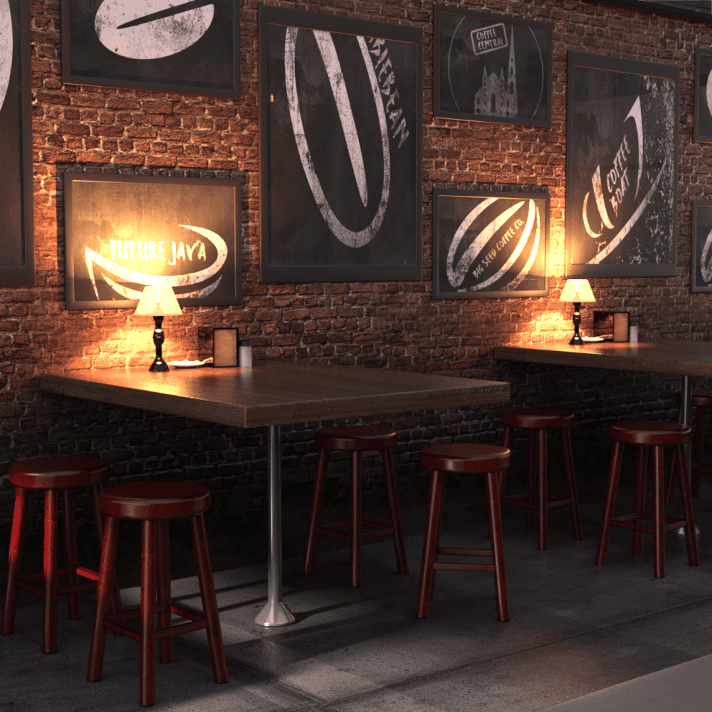 Lightning setup showing two lamps