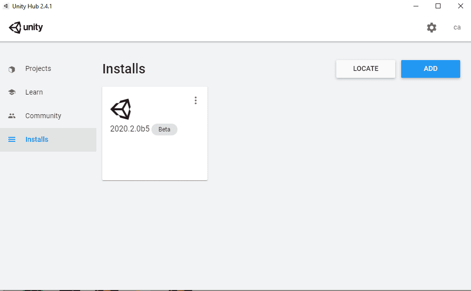 unity hub install package software latest version