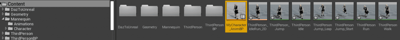 retargeted animation rename