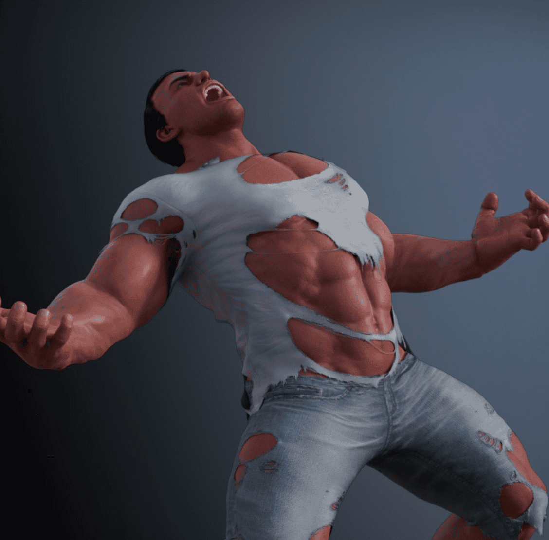 werwolf 3d torn clothes