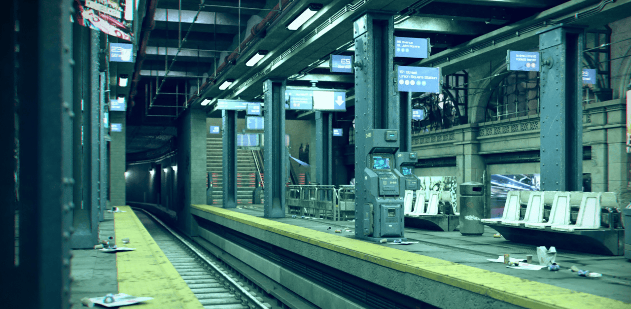 cyberpunk 3d environment in daz studio