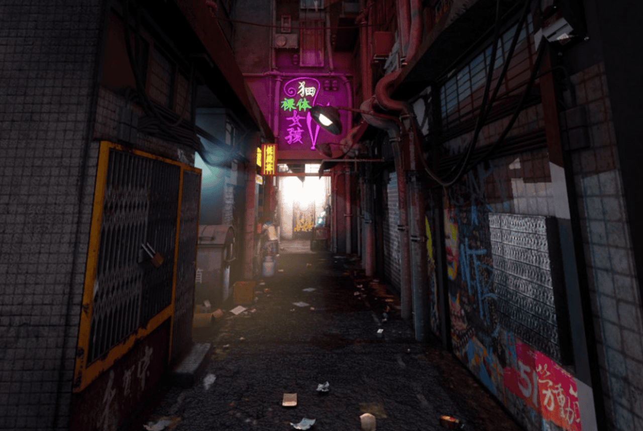 back street 3d model for daz3d