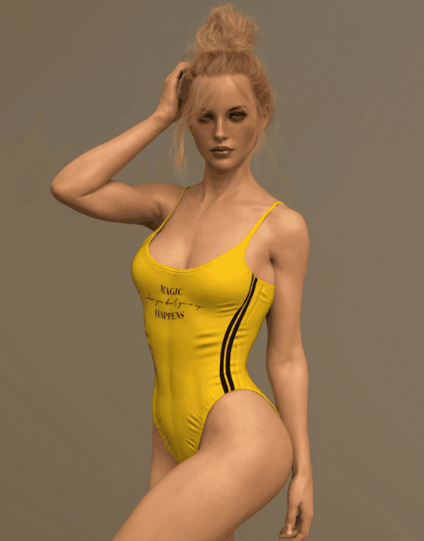 x fashin bathsuit 3d model