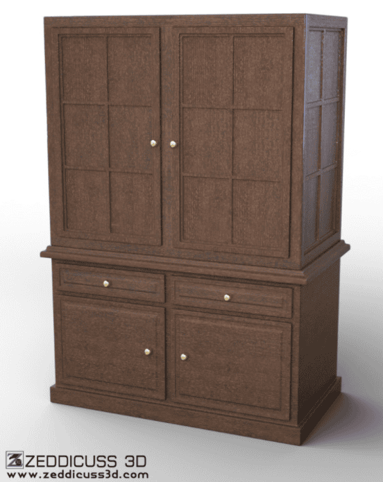 daz freebie furntiure by zeddicuss 3d